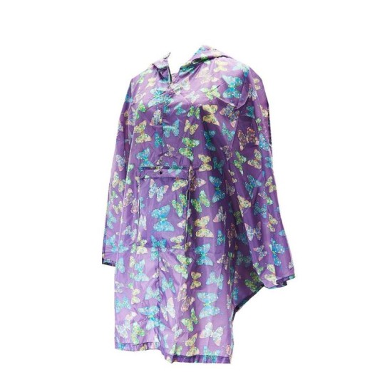 Eco Chic Butterfly Foldable Poncho - Lilac