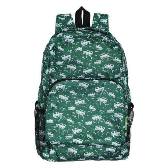 Eco Chic Lightweight Foldable Backpack - 4x4 Green