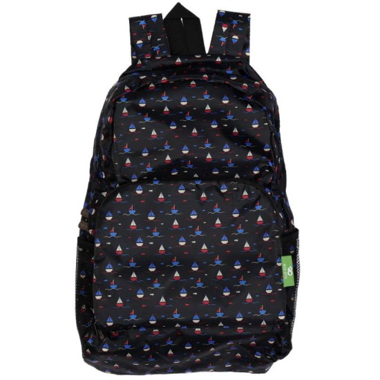 Eco Chic Lightweight Foldable Backpack - Yachts Navy