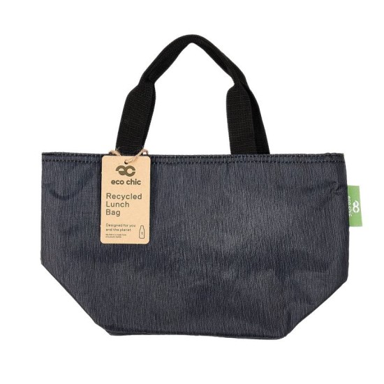 Eco Chic Lightweight Foldable Lunch Bag - Black