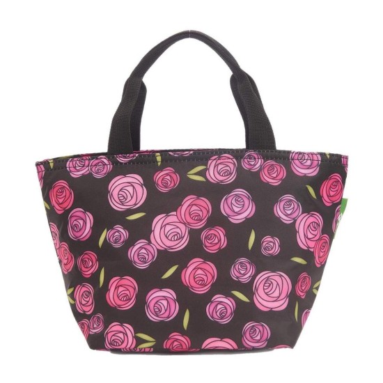 Eco Chic Lightweight Foldable Lunch Bag - Mackintosh Rose Black