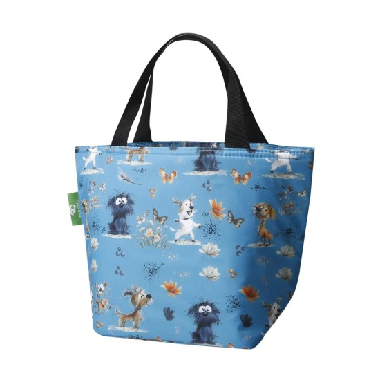 Eco Chic Lightweight Foldable Lunch Bag - Whimsy Dogs