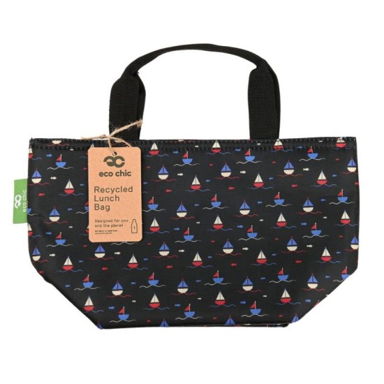Eco Chic Lightweight Foldable Lunch Bag - Yachts Navy
