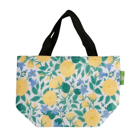 Eco Chic Lightweight Foldable Lunch Bag - Yellow Flowers