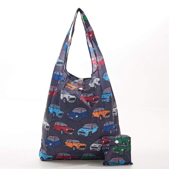 Eco Chic Lightweight Foldable Reusable Shopping Bag - Mini Grey