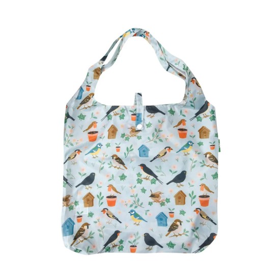 Eco Chic Lightweight Foldable Shopping Bag - Garden Birds
