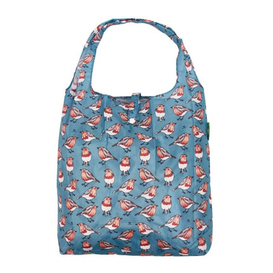 Eco Chic Lightweight Foldable Shopping Bag - Robins Teal