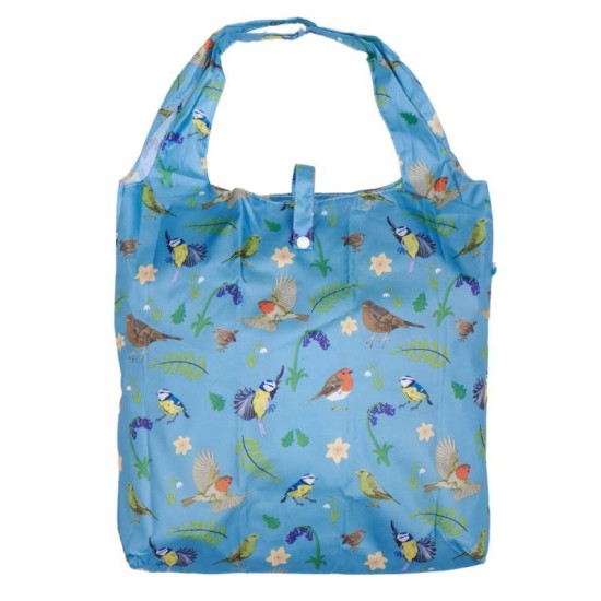 Eco Chic Lightweight Foldable Shopping Bag - RSPB Bird Blue