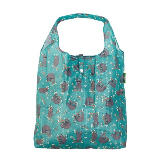 Eco Chic Lightweight Foldable Shopping Bag - Sloth Green