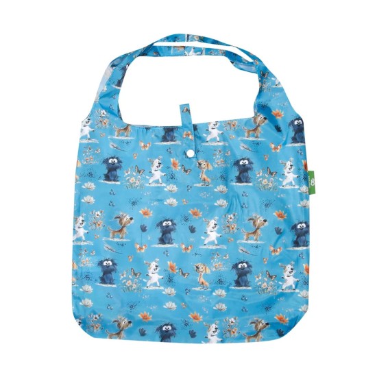 Eco Chic Lightweight Foldable Shopping Bag - Whimsy Dogs