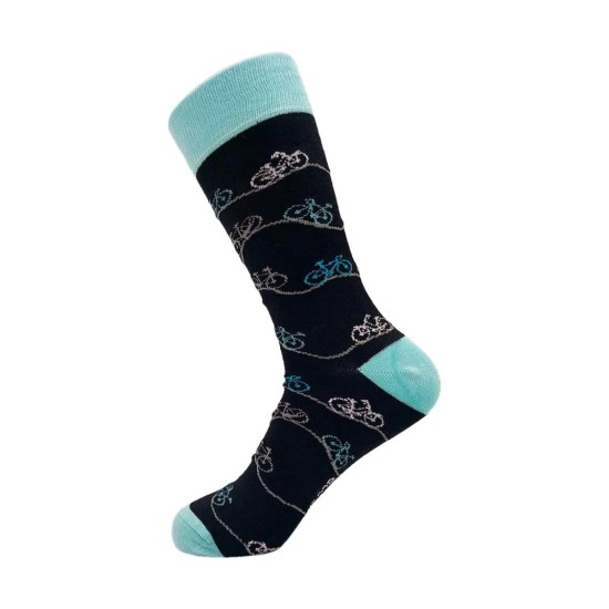 Eco Chic Men's Eco-Friendly Bamboo Socks - Bike Black