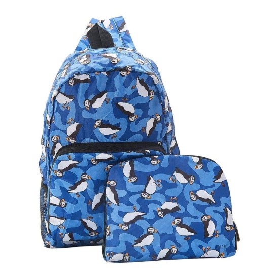 Eco Chic Lightweight Foldable Backpack - Puffin Blue