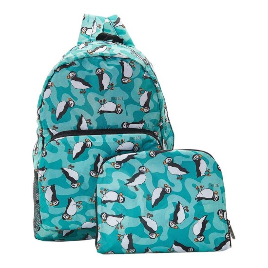 Eco Chic Lightweight Foldable Backpack - Puffin Teal