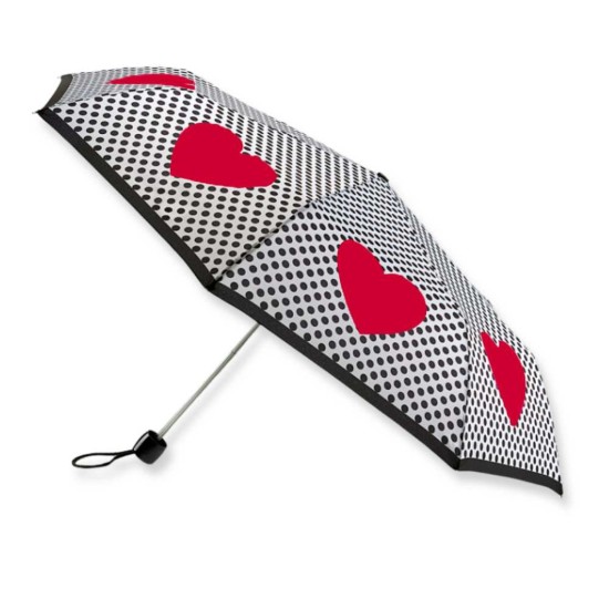 Fulton Minilite Umbrella - Love Hearts Spot