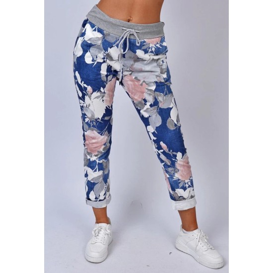 Jessie 3/4 Trousers - Navy Floral