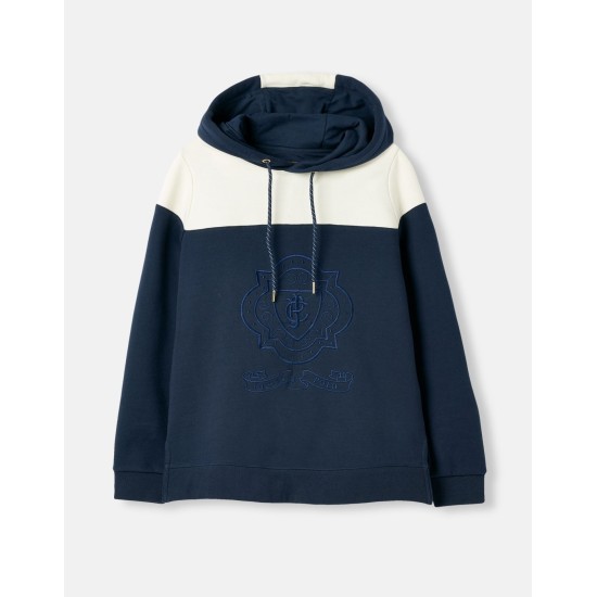 Joules Alexa Navy Blue Embroidered Hoodie