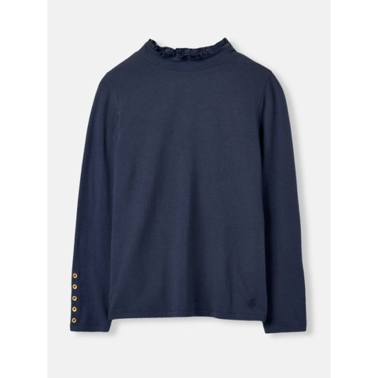 Joules Amy Navy Roll Neck Top