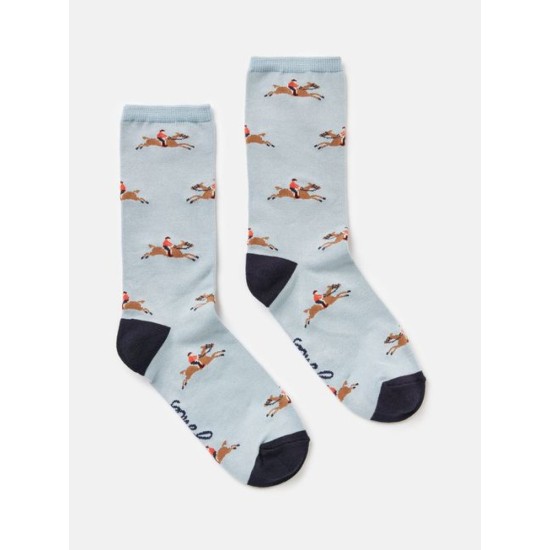 Joules Blue Horse Excellent Everyday Single Ankle Socks