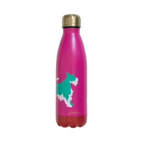 Joules Brights Scottie Dog Insulated Water Bottle - Pink