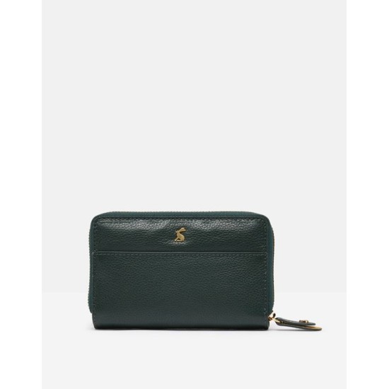 Joules Dudley Leather Purse - Green