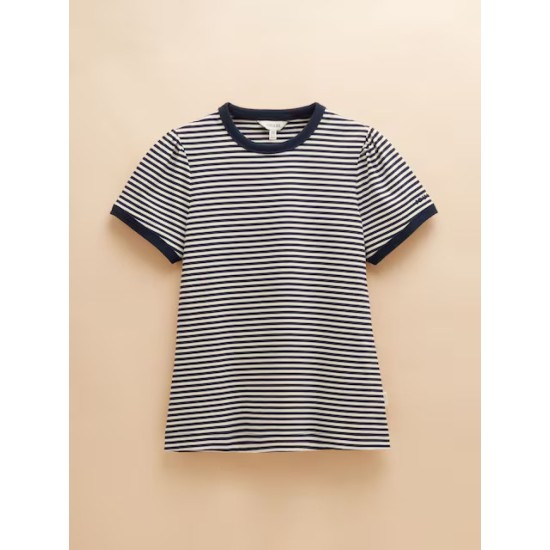Joules Erin Navy Short Sleeve Striped T-Shirt
