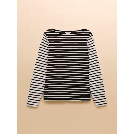 Joules Harbour Black/Cream Boat Neck Breton Top