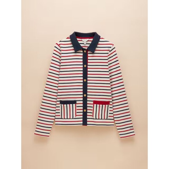 Joules Harbour Blue & Red Jersey Cardigan