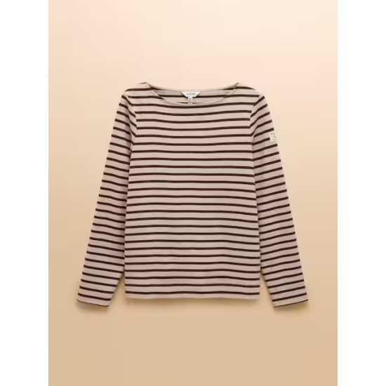 Joules Harbour Neutral Boat Neck Breton Top