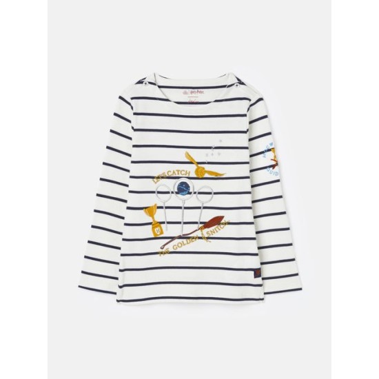 Joules Kids Catch The Magic Cream Harry Potter Top