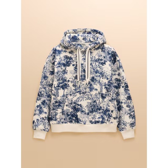 Joules Milbourne Blue & Cream Safari Hoodie