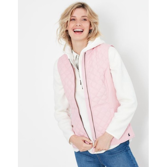 Joules Minx Quilted Gilet - Dawn Pink