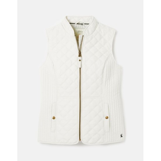 Joules Minx Quilted Gilet - Winter White