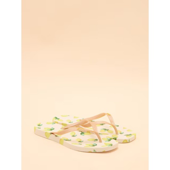 Joules Sunvale Cream Printed Flip Flops