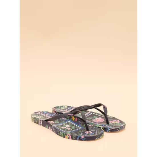 Joules Sunvale Navy Printed Flip Flops