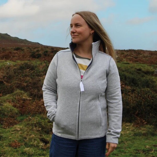 Lazy Jacks LJ33 Ladies Full Zip Sweatshirt - Grey Marl