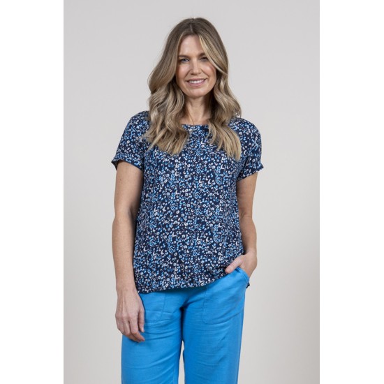 Lily & Me Rose Top - Navy Ditsy