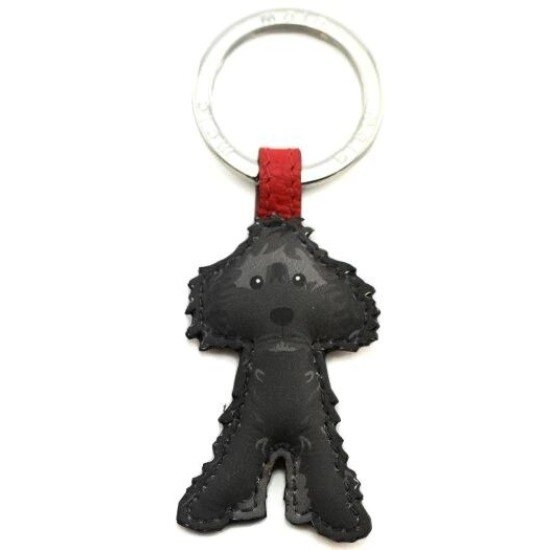 Mala Leather Bertie the Cockapoo Dog Leather Keyring - Black