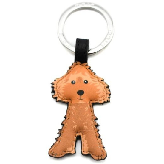 Mala Leather 915 83 Bertie the Cockapoo Dog Leather Keyring - Tan
