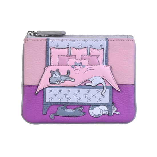 Mala Leather Cats Nap Coin Purse