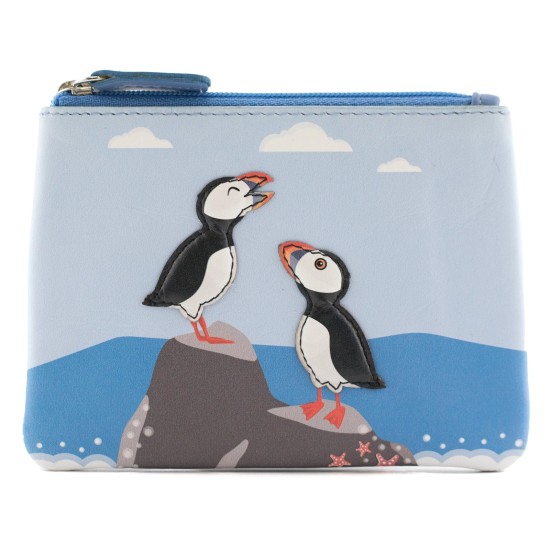 Mala Leather Pinky Puffins Coin Purse