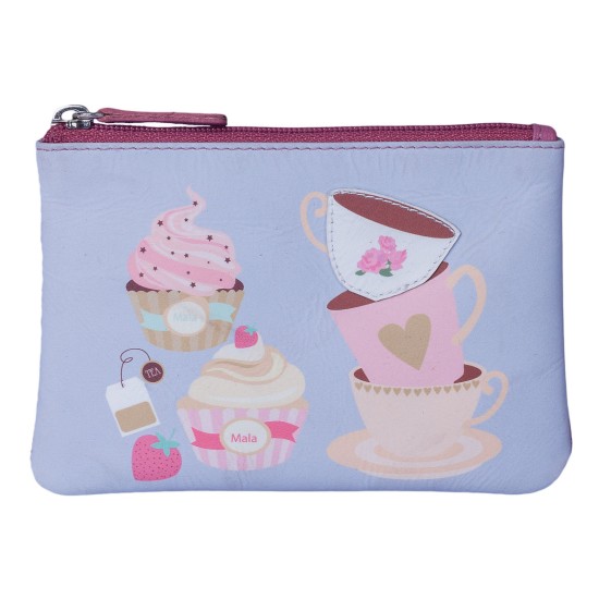 Mala Leather Pinky Tea Coin Purse
