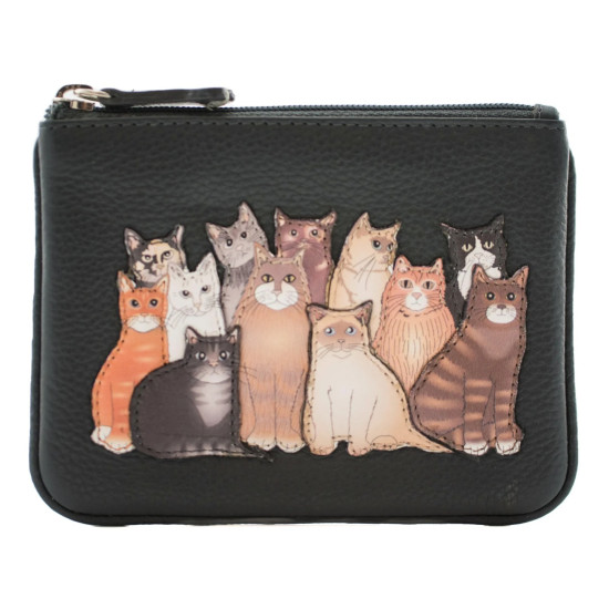 Mala Leather The Meowfia Coin & Card Purse