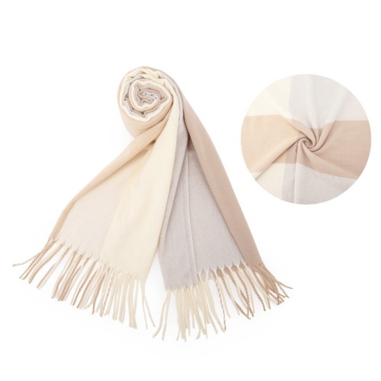 Miss Lulu SFN4401 Colour Block Scarf - Camel