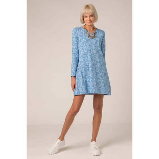 Mistral Darcy Floral Jersey Tunic - Blue