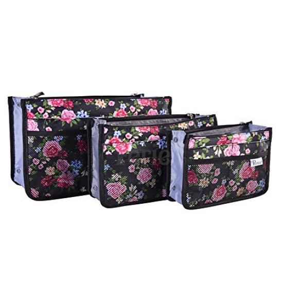 Periea Chelsy Handbag Organiser - Floral Black