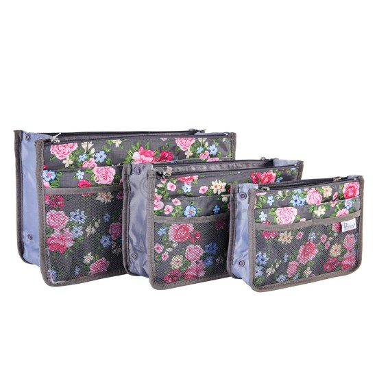 Periea Chelsy Handbag Organiser - Floral Grey