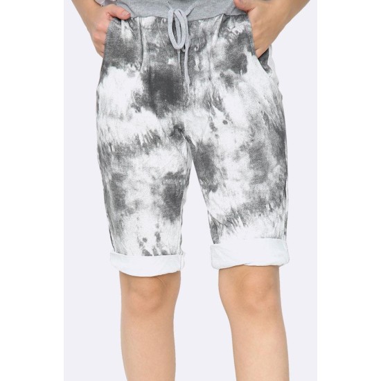 Pippa Shorts - Tie Dye Black