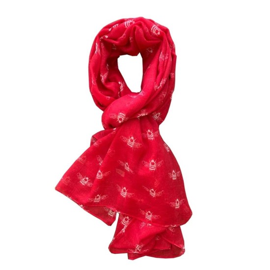 Pure Fashions Bees Scarf - Red