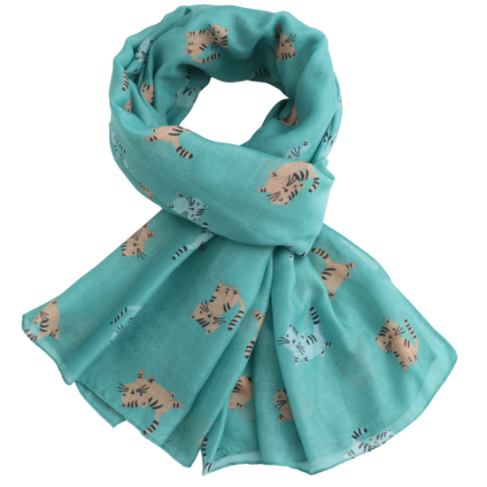 Pure Fashions Cool Cats Scarf - Green
