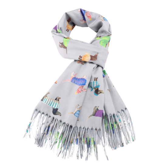 Pure Fashions Dogs Scarf - Grey